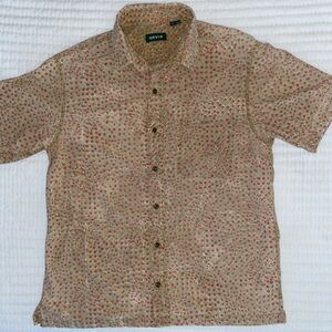 Orvis Short Sleeve Patchwork Shirt Men’s Large Multicolor Button Down